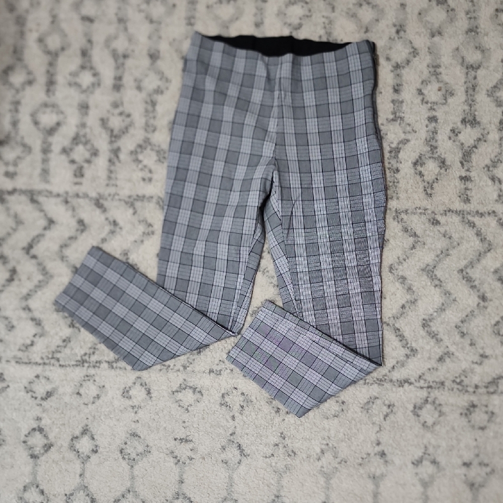 A New Day Gray Casual Plaid Pants
